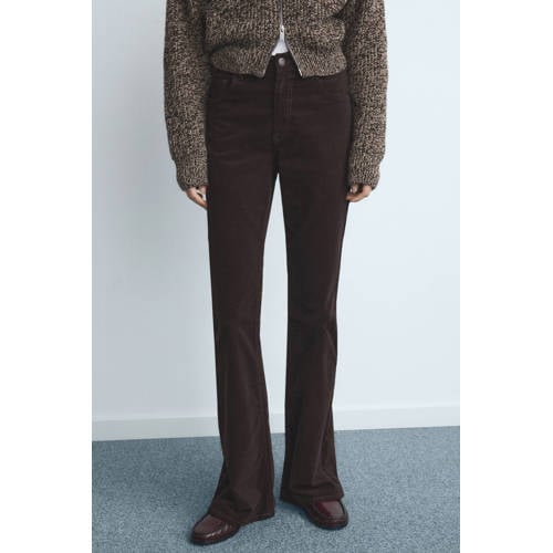 Mango bootcut jeans donkerbruin afbeelding