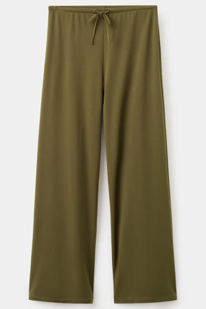 regular waist broek kaki