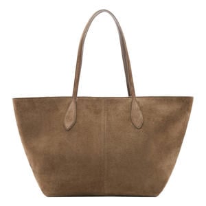 suede shopper taupe