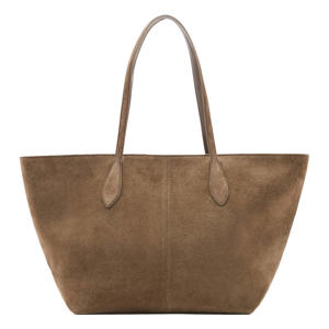 suede shopper taupe