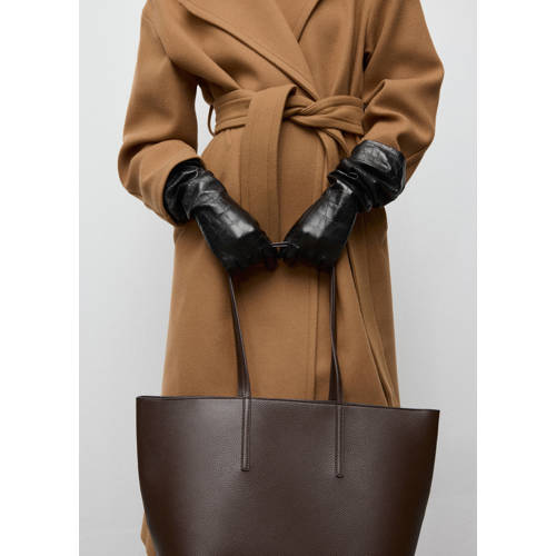 Mango shopper donkerbruin afbeelding