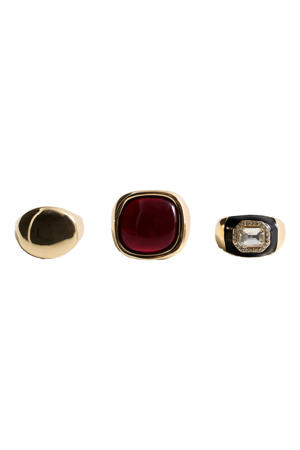 ring - goudkleurig (set van 3)