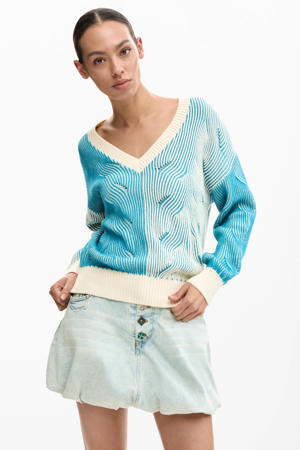 gebreide trui blauw