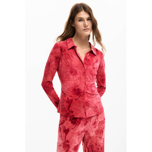 Desigual gebloemde blouse rood afbeelding