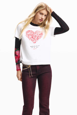 T-shirt met hartjes wit