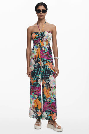 gebloemde jumpsuit zwart