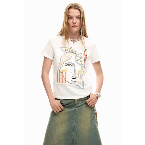 Desigual T-shirt wit afbeelding
