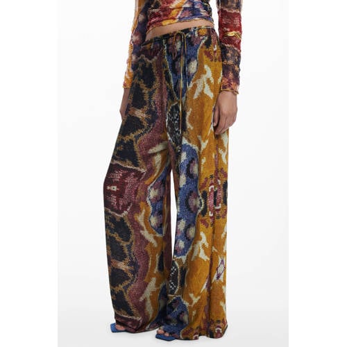 Desigual regular waist casual broek multi afbeelding