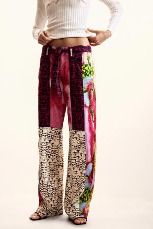 straight regular waist broek multi