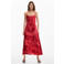 Desigual gebloemde midi jurk rood