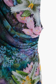 thumbnail: Desigual gebloemde cocktailjurk donkergroen