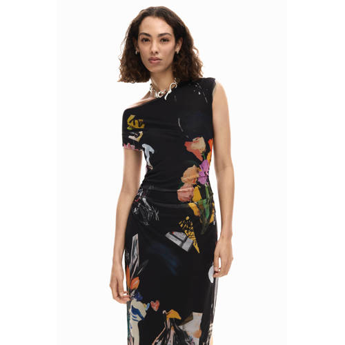 Desigual off shoulder jurk zwart afbeelding