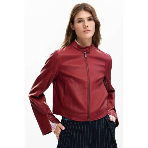 Desigual imitatieleren leren jas rood afbeelding