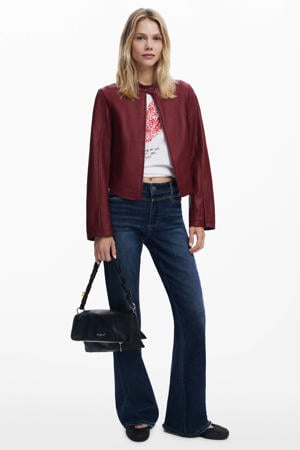 imitatieleren leren jas rood