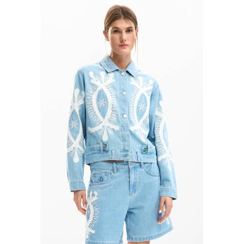 Desigual denim spijkerjas medium blue denim afbeelding