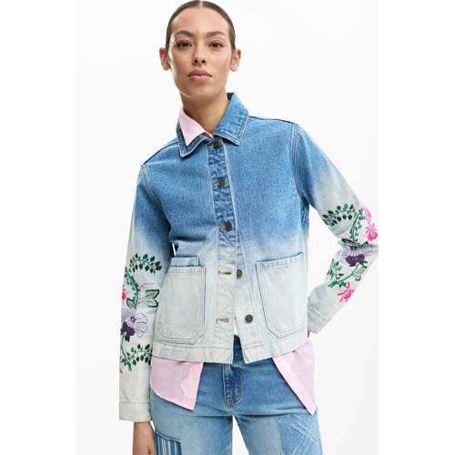 Desigual denim spijkerjas light blue denim afbeelding