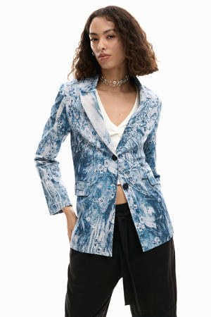 regular blazer blauw