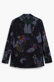 thumbnail: Desigual gebloemde regular blazer zwart