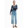 Desigual straight leg jeans medium blue denim
