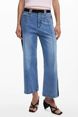 straight leg jeans medium blue denim