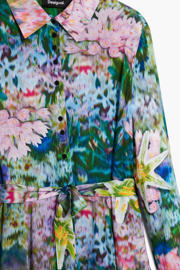 thumbnail: Desigual gebloemde blousejurk groen