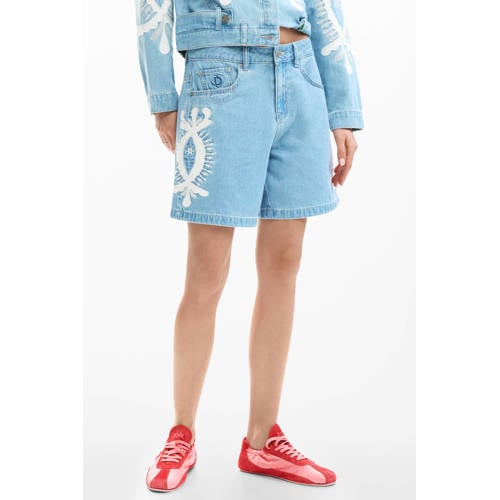 Desigual denim baggy high waist short medium blue denim afbeelding