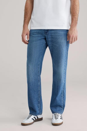 straight leg jeans mid blue