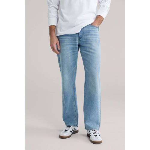 WE Fashion straight leg jeans light blue denim afbeelding