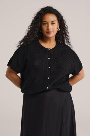 gebreid vest zwart