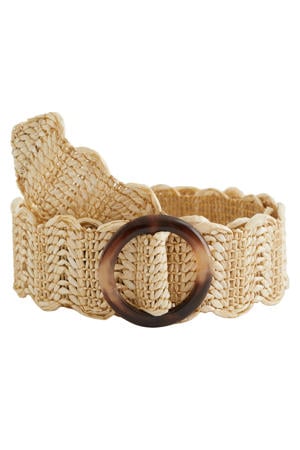 raffia riem naturel