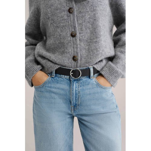 WE Fashion riem zwart/zilverkleurig afbeelding