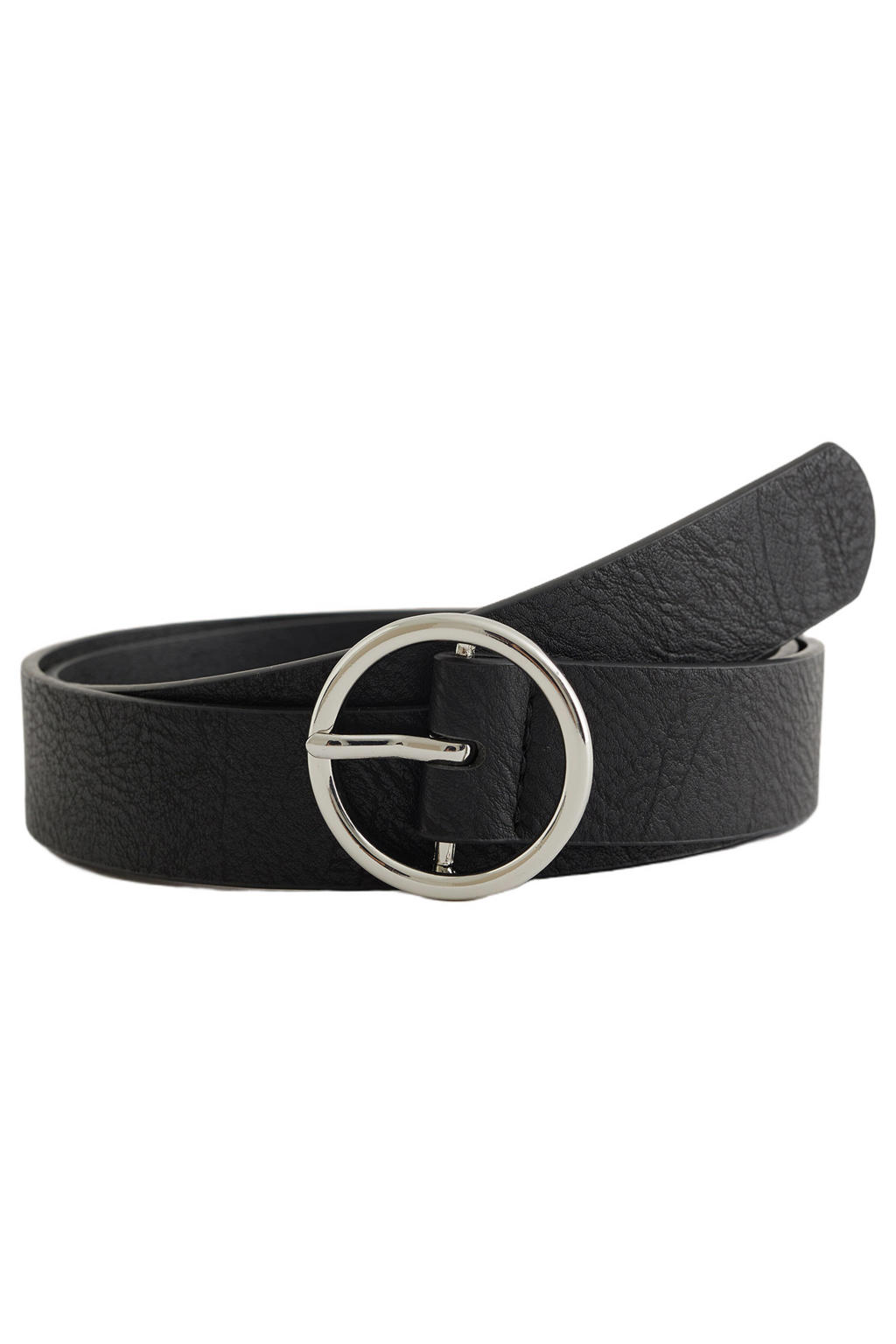 WE Fashion riem zwart/zilverkleurig