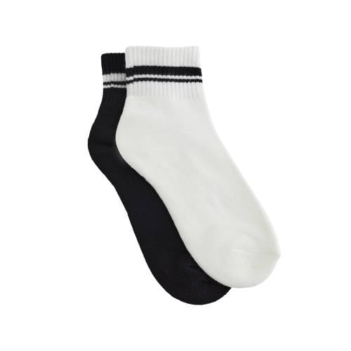 WE Fashion sokken - set van 2 zwart/wit afbeelding