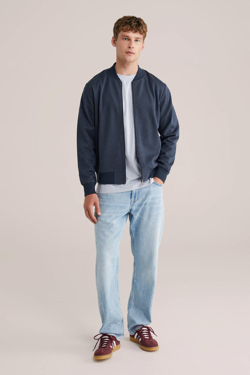 WE Fashion sweatvest blauw