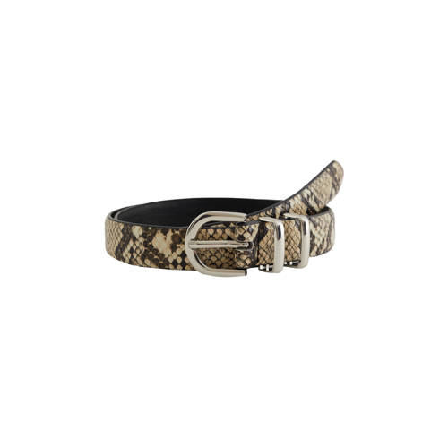 WE Fashion riem met slangenprint beige afbeelding