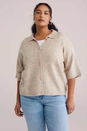 gebreid vest ecru