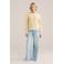 WE Fashion gebloemde vest lichtgeel