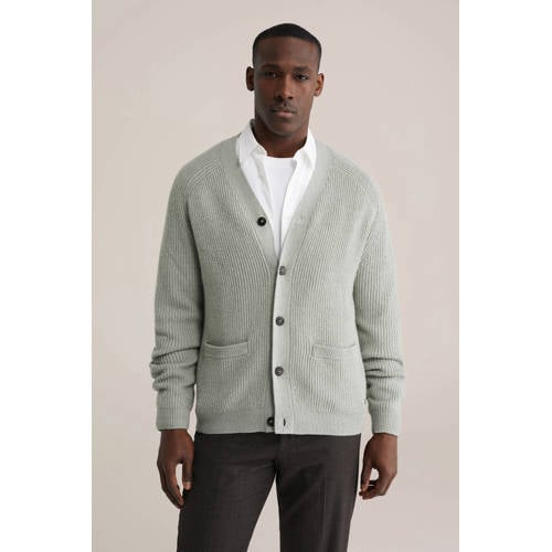 WE Fashion vest gebreid grijs afbeelding