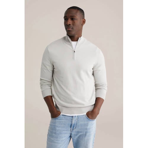 WE Fashion gebreide trui ecru afbeelding