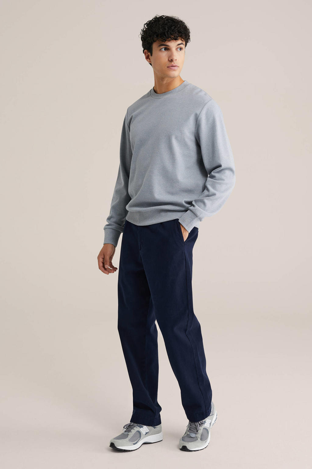 WE Fashion sweater grijsblauw
