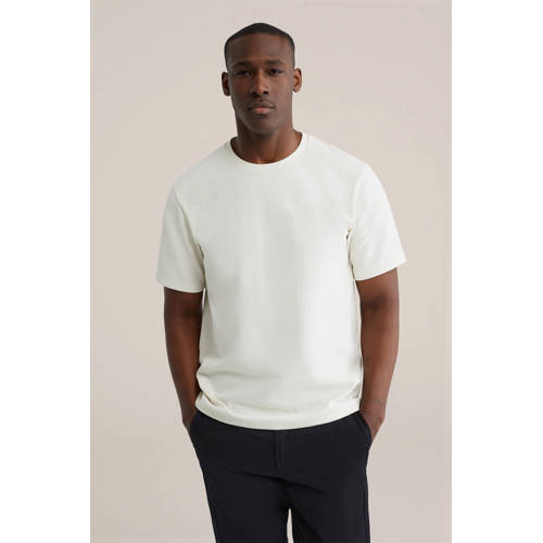 WE Fashion relaxed T-shirt ecru afbeelding