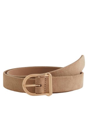 suède riem beige