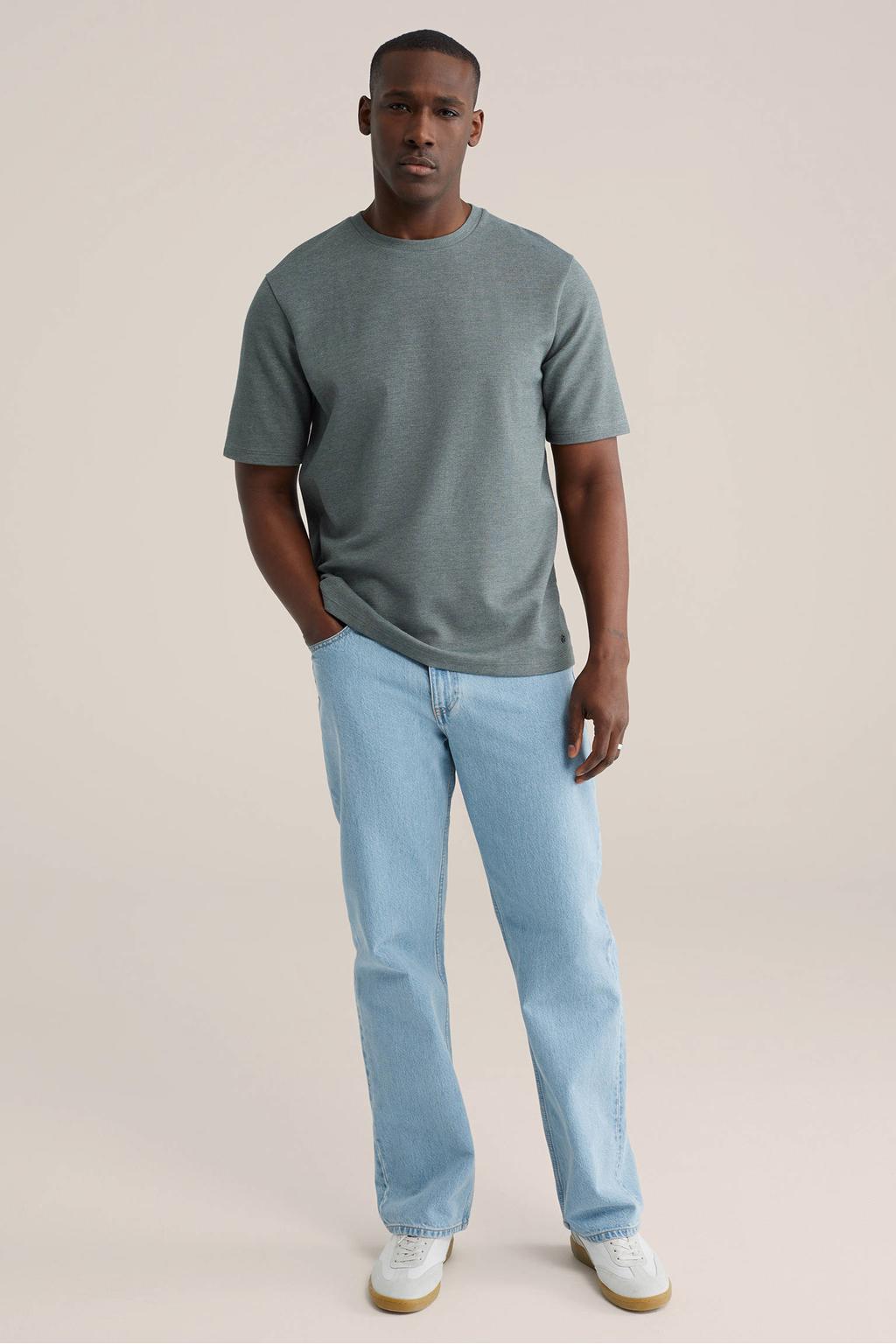 WE Fashion relaxed T-shirt groen