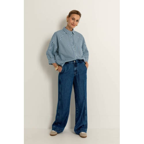 CLAUDIA BY CLAUDIA STRÄTER straight leg jeans dark blue denim afbeelding