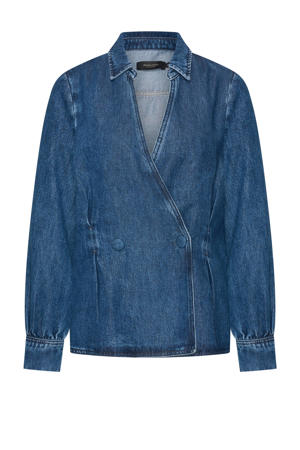denim blouse dark blue denim