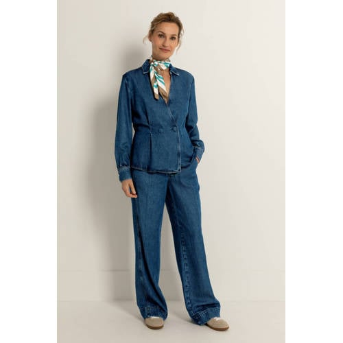 CLAUDIA BY CLAUDIA STRÄTER denim blouse dark blue denim afbeelding