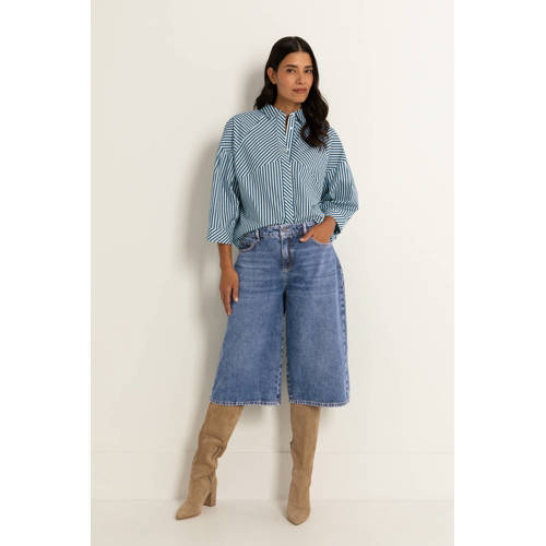 CLAUDIA BY CLAUDIA STRÄTER denim baggy regular waist short medium blue denim afbeelding