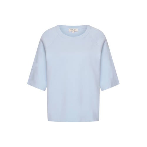 CLAUDIA BY CLAUDIA STRÄTER T-shirt lichtblauw gebreid afbeelding