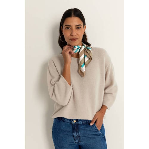 CLAUDIA BY CLAUDIA STRÄTER sjaal met all over print blauw afbeelding