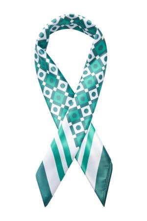 sjaal met all over print blauw